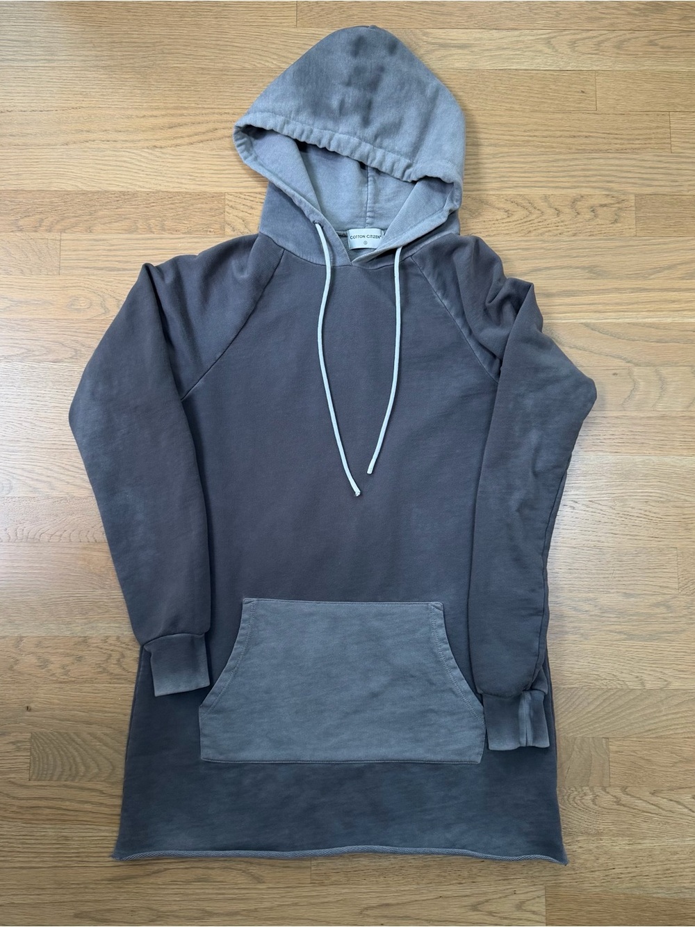 Cotton Citizen Gray Soft Sweatshirt French Terry Hooded long sleeve dress Size S